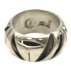 Vintage Taxco Mexico Modernist Open Work 3D Band/Ring Sz. 11