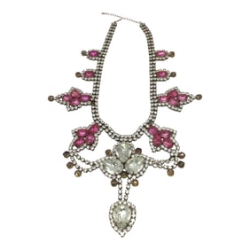 Bijoux MG Czech Rhinestone Bib Style Necklace