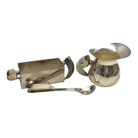 Silver Plated Sugar Bowl and Creamer Set
