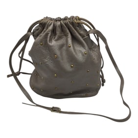 Meyers USA Soft Leather Studded Drawstring Bag