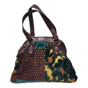 Etro Italy Floral Velvet Handbag