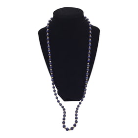 Vintage Lapis Lazuli 14k Gold Necklace