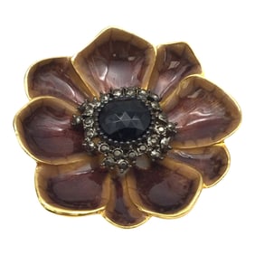 Alana Stewart Enamel Flower Shaped Brooch/Pendant
