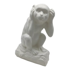 Blanc de Chine Italian Porcelain Monkey