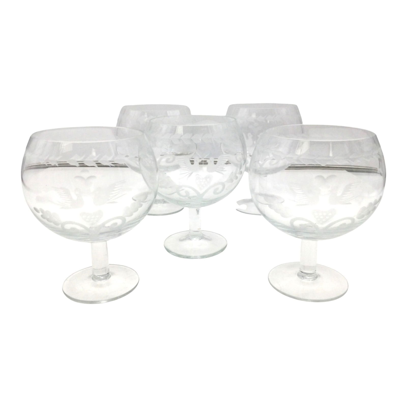 Set of 5 Tiffany and Co. Crystal Water Goblets (1 of 4)