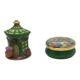 Limoge Trinket Box and Crummles & Co Music Box Lot