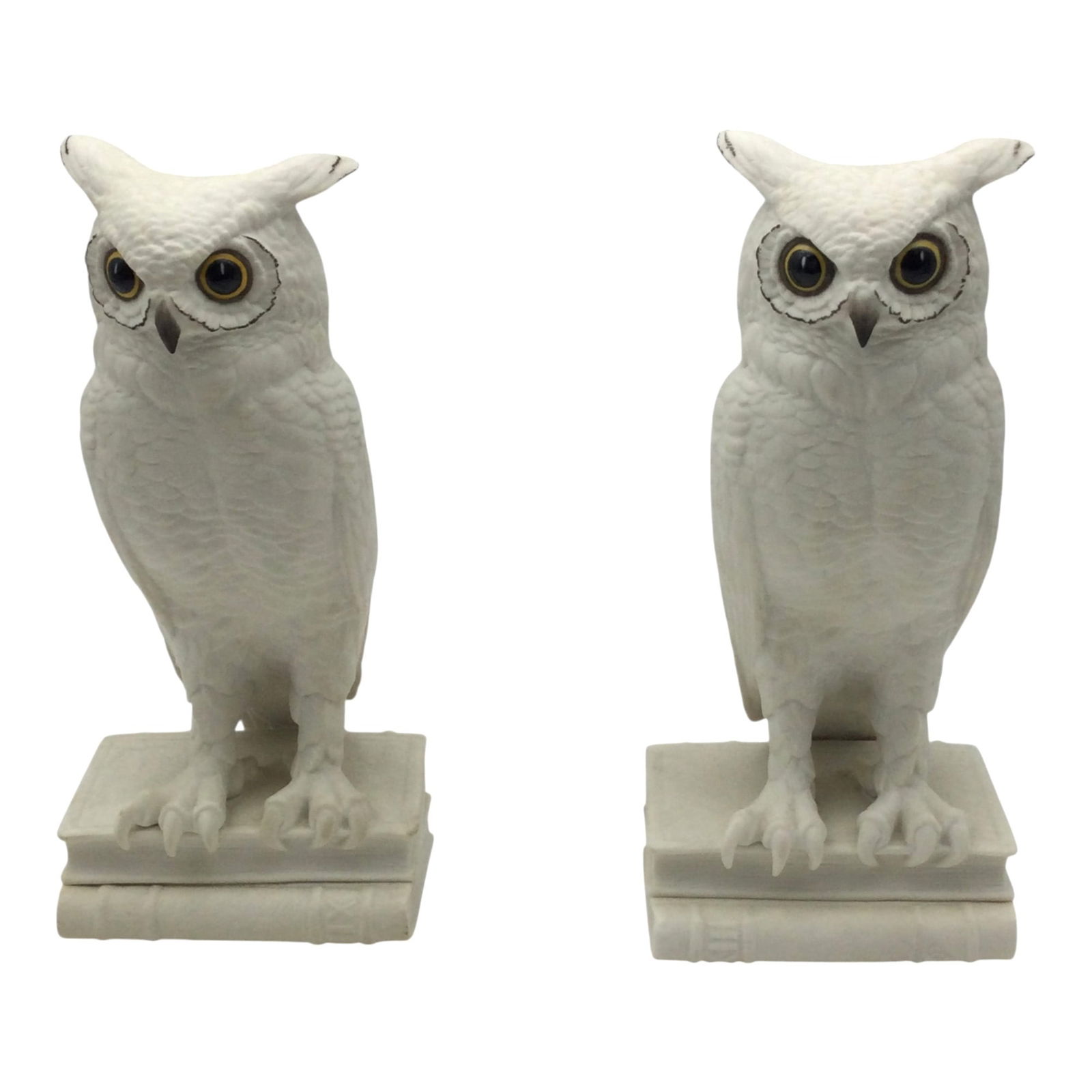 Pair Boehm Porcelain Owl Bookends (1 of 5)