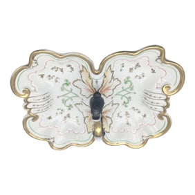 C.T. Altwasser Ca.1875 - 1909 Porcelain Butterfly Double Bowl