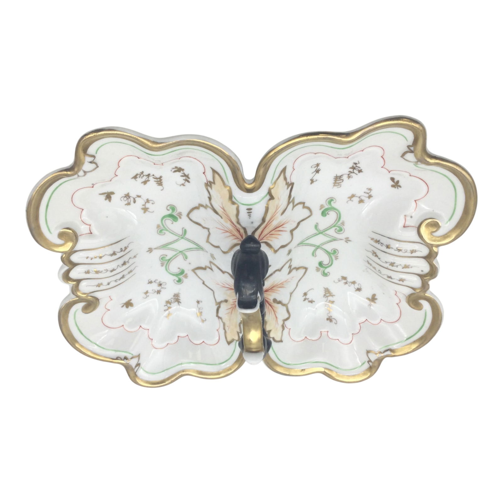 C.T. Altwasser Ca.1875 - 1909 Porcelain Butterfly Double Bowl (1 of 5)