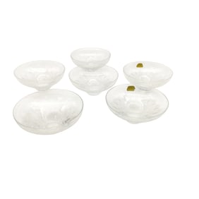 Set of 6 Bjorn Wiinblad Rosenthal Studio Line Glass Bowls