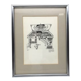 Richard Horn 1971 'The Musical Cake Box' Lithograph