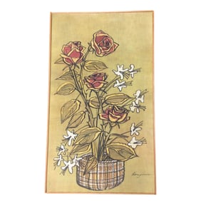Vintage Signed Floral Painting