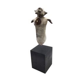 Mystery Artist Signed Plaster Sculpture