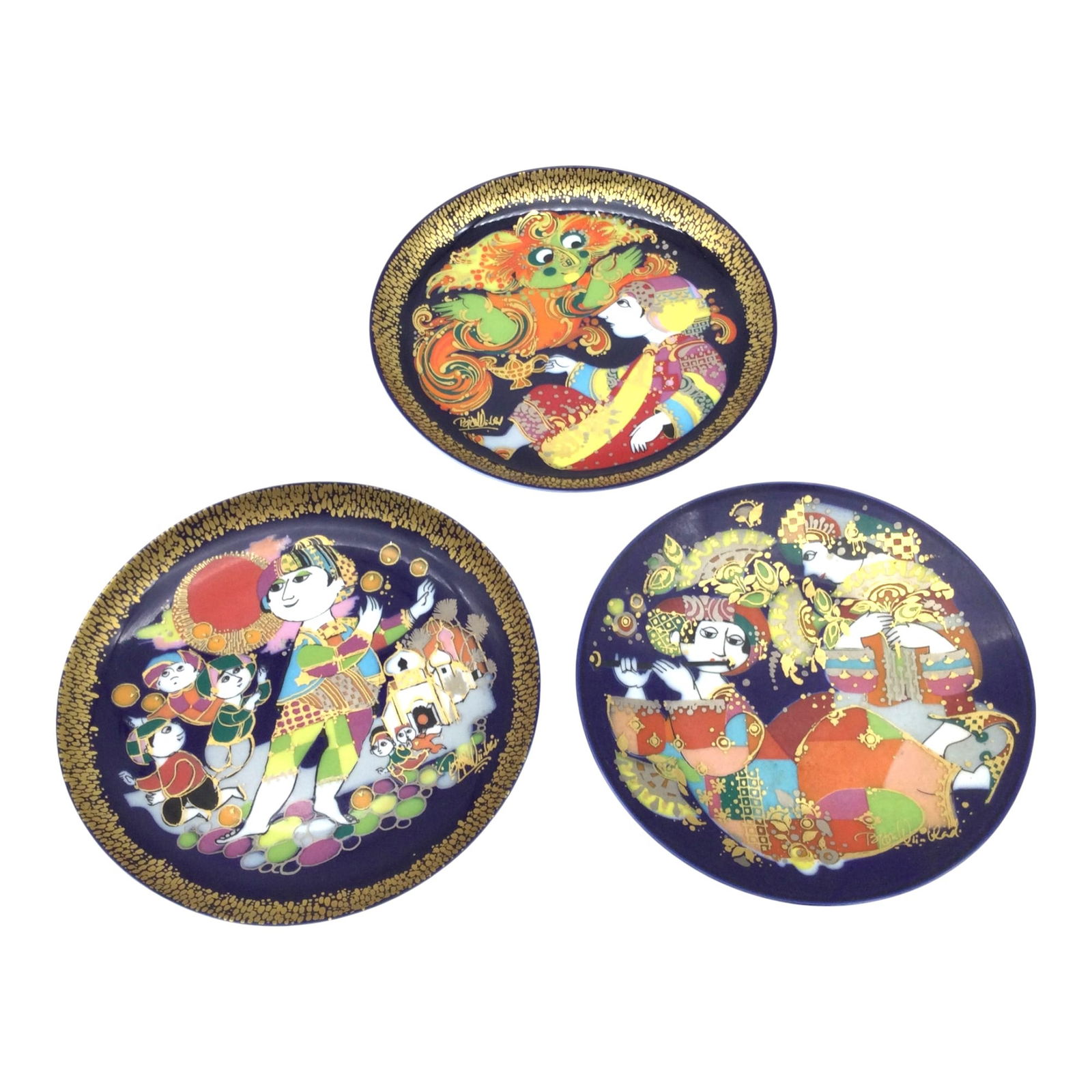Lot of 3 Rosenthal Bjorn Wiinblad Aladdin Motif Plates (1 of 5)