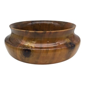 Hand Carved Wood Bowl Signed Jim 06