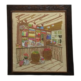Vintage Detailed Needlepoint Framed