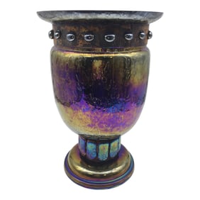 Art Nouveau Iridescent Glass Vase Manner of Louis Majorelle