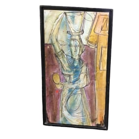 Morris 'Moshe' Katz (Polish, 1932-2010) Signed Modernist on Canvas