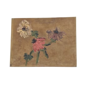 Abstract Floral Oil on Board