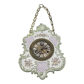 Antique Porcelain Wall Hanging Clock