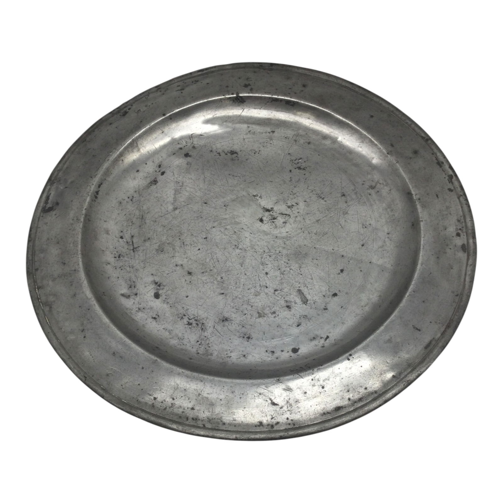 1700's English Export Pewter Tray by Fasson (1 of 5)