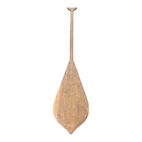 Hand Carved Wood Canoe Paddle
