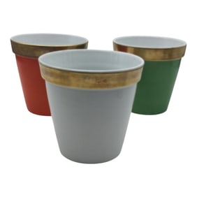 Lot of 3 Limoges Planter Pots