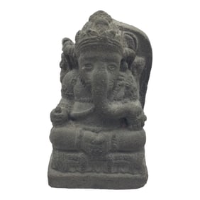 Ganesha Lava Stone Sculpture