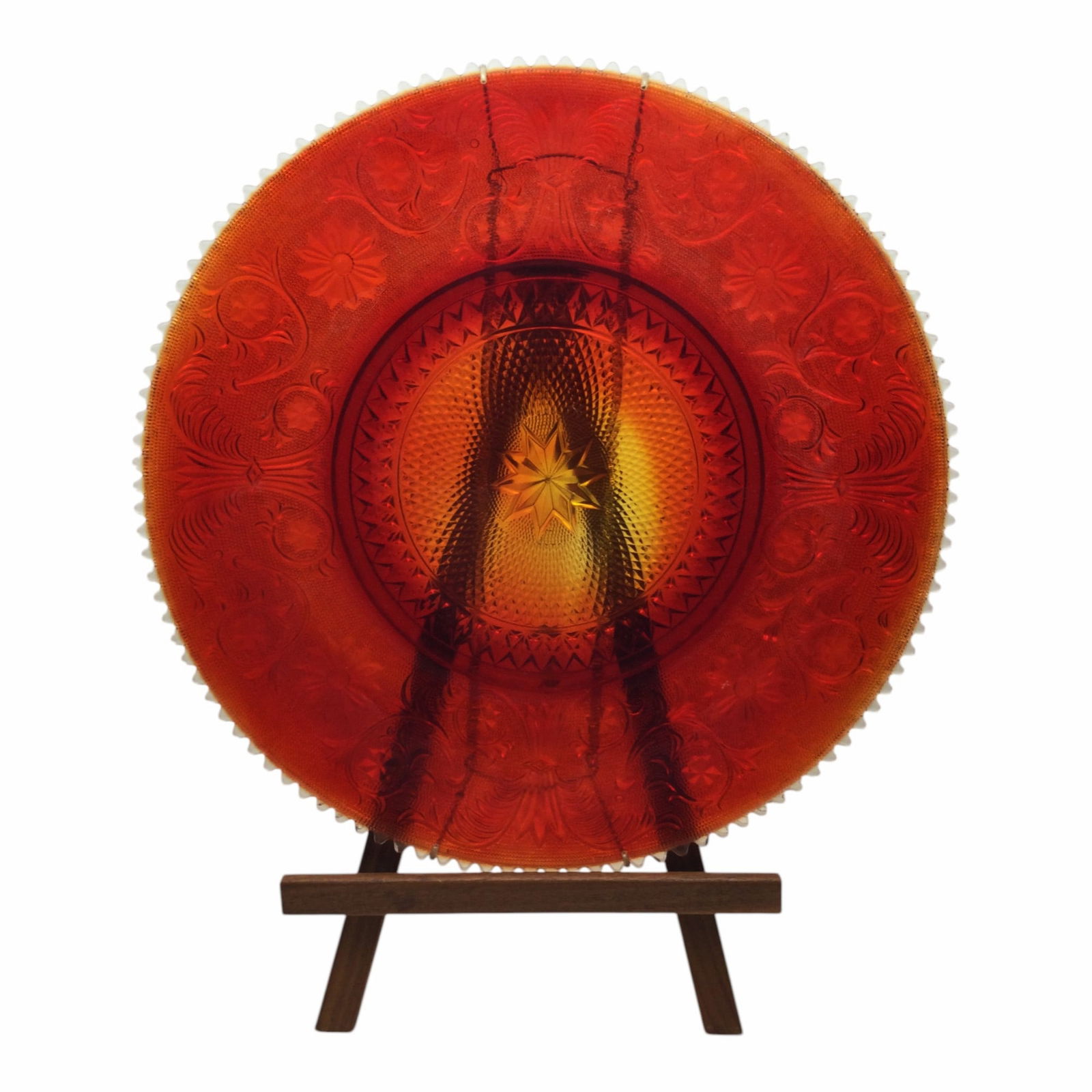 Large Duncan Miller Glass Platter 1970's (1 of 4)