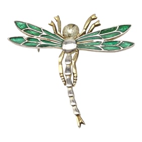 925 Sterling Silver Dragonfly Brooch