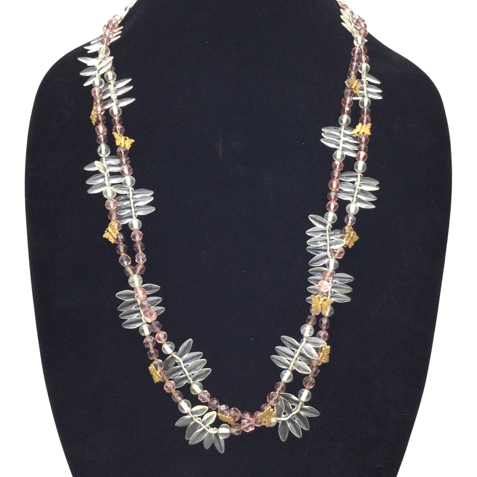 Vintage Eugene Glass Beaded Double Strand Necklace (1 of 4)
