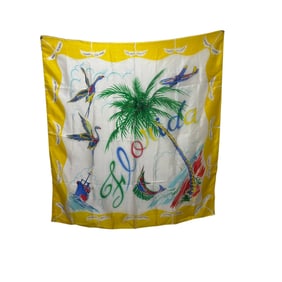 Vintage State of Florida Silk Scarf