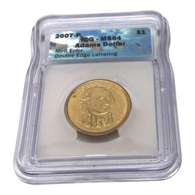 Adams Dollar Mint Error 2007-P ICG - MS64