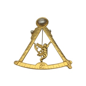 Karl Lagerfeld Large Cherub Scale Brooch