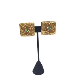 Christian Lacroix Gold Tone Clip-on Earrings