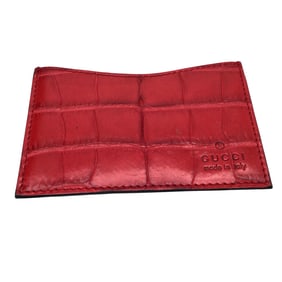 Gucci Red Leather Card Holder