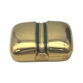 Gucci Gold  and Enamel Pill Box