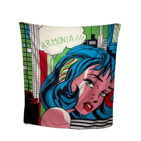Vintage Armonia for Monte Napoleone Italian Pop Art Scarf
