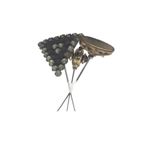 Lof of 3 Antique Stick Hat Pins