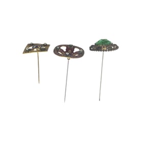 Lot of 3 Antique Hat Pins