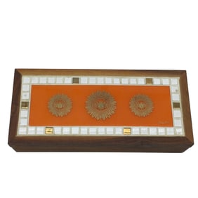 Georges Briard Signed Mosaic and Wood Box