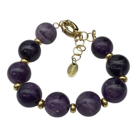 Stauer Amethyst Beaded Bracelet