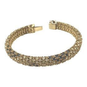 Vintage Gold Ciner Bracelet with Rhinestones