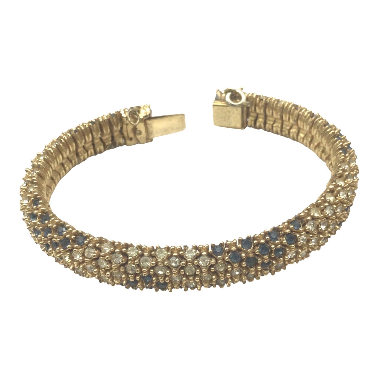 Vintage Gold Ciner Bracelet with Rhinestones (1 of 4)