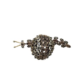 Vintage Snail Shaped Rhinestone Brooch