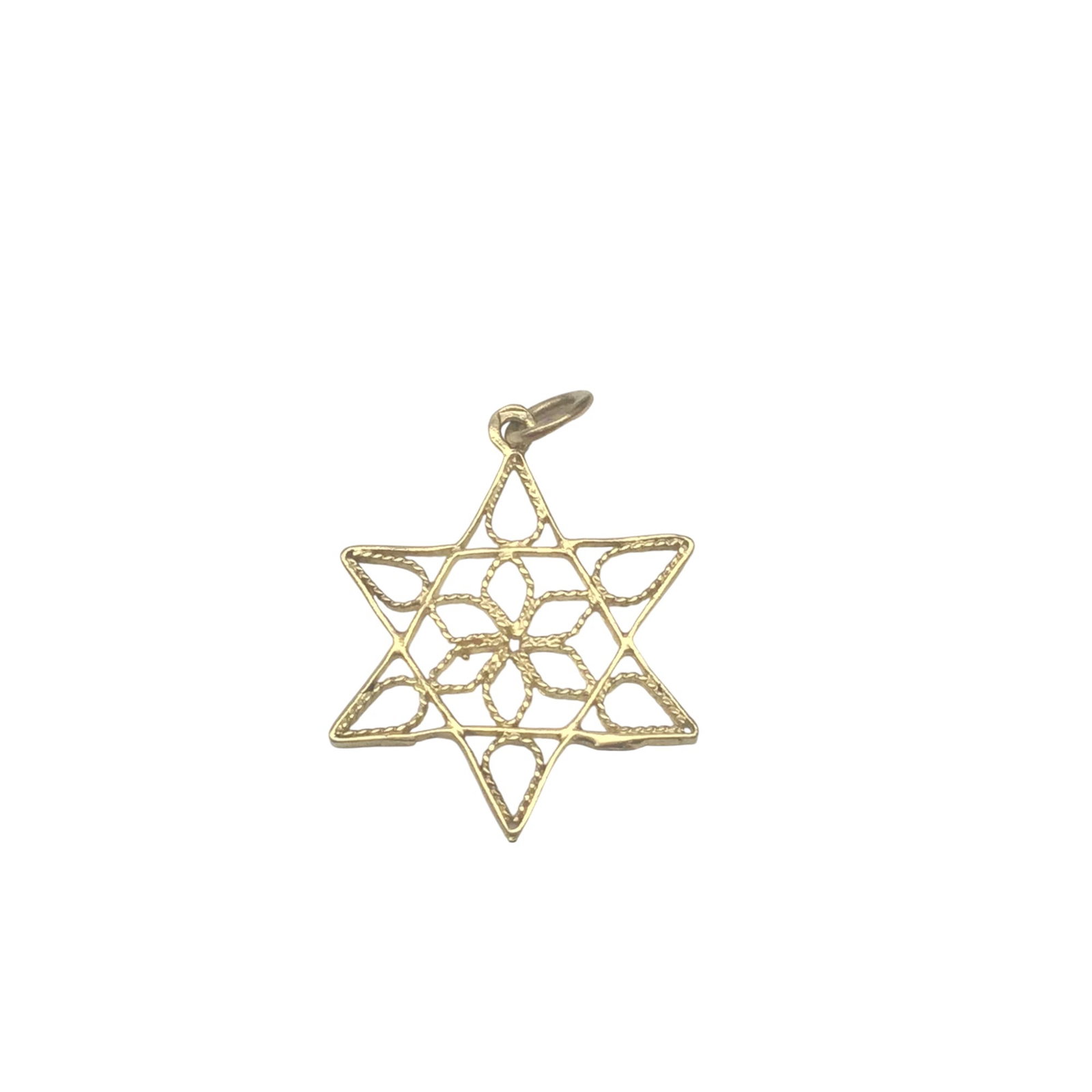 14K Gold Star of David Pendant: 14K Gold Star of David - Jewish Star Pendant. Approx. 1 inch across.