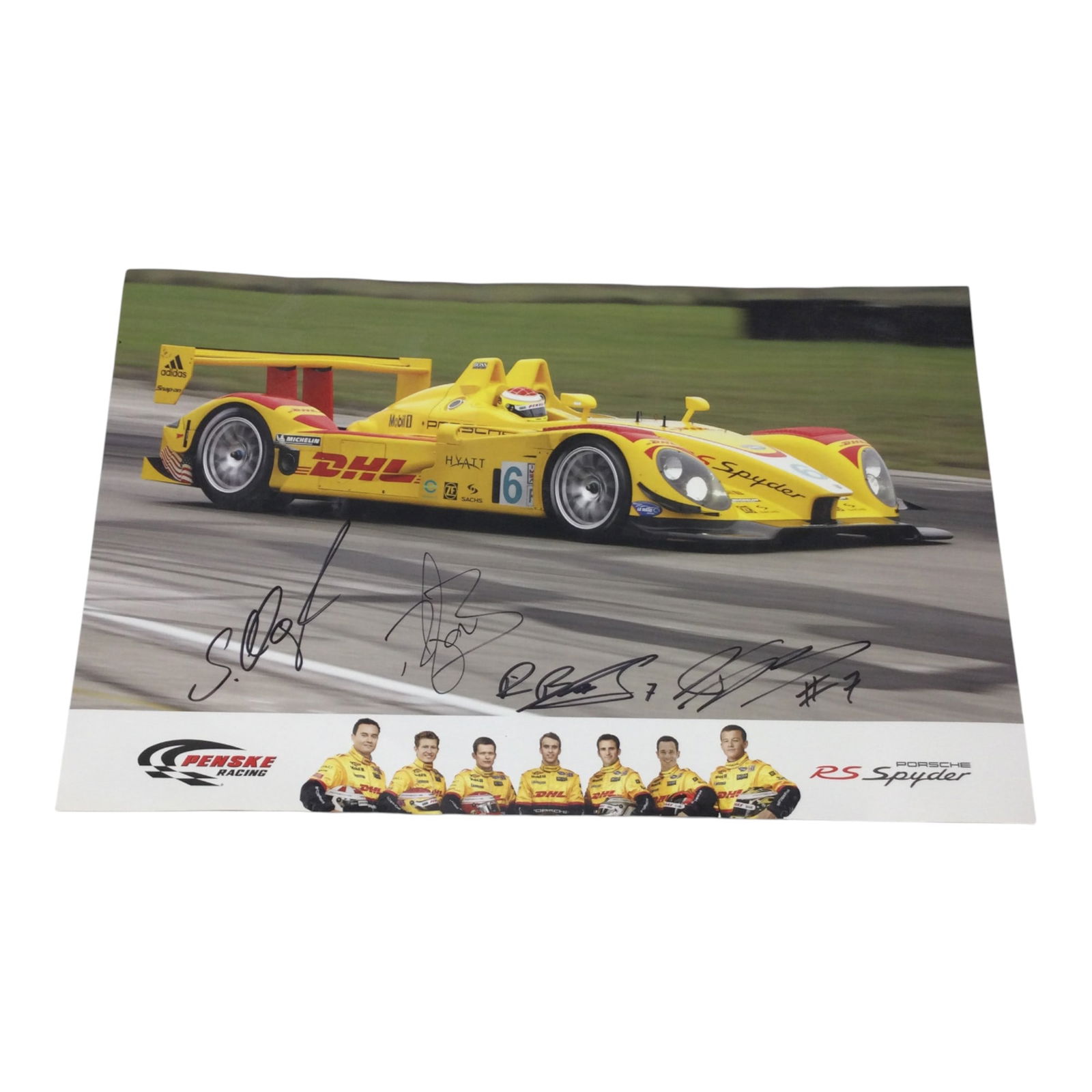Autographed RS Spyder Porsche w/ Penske Poster (1 of 4)