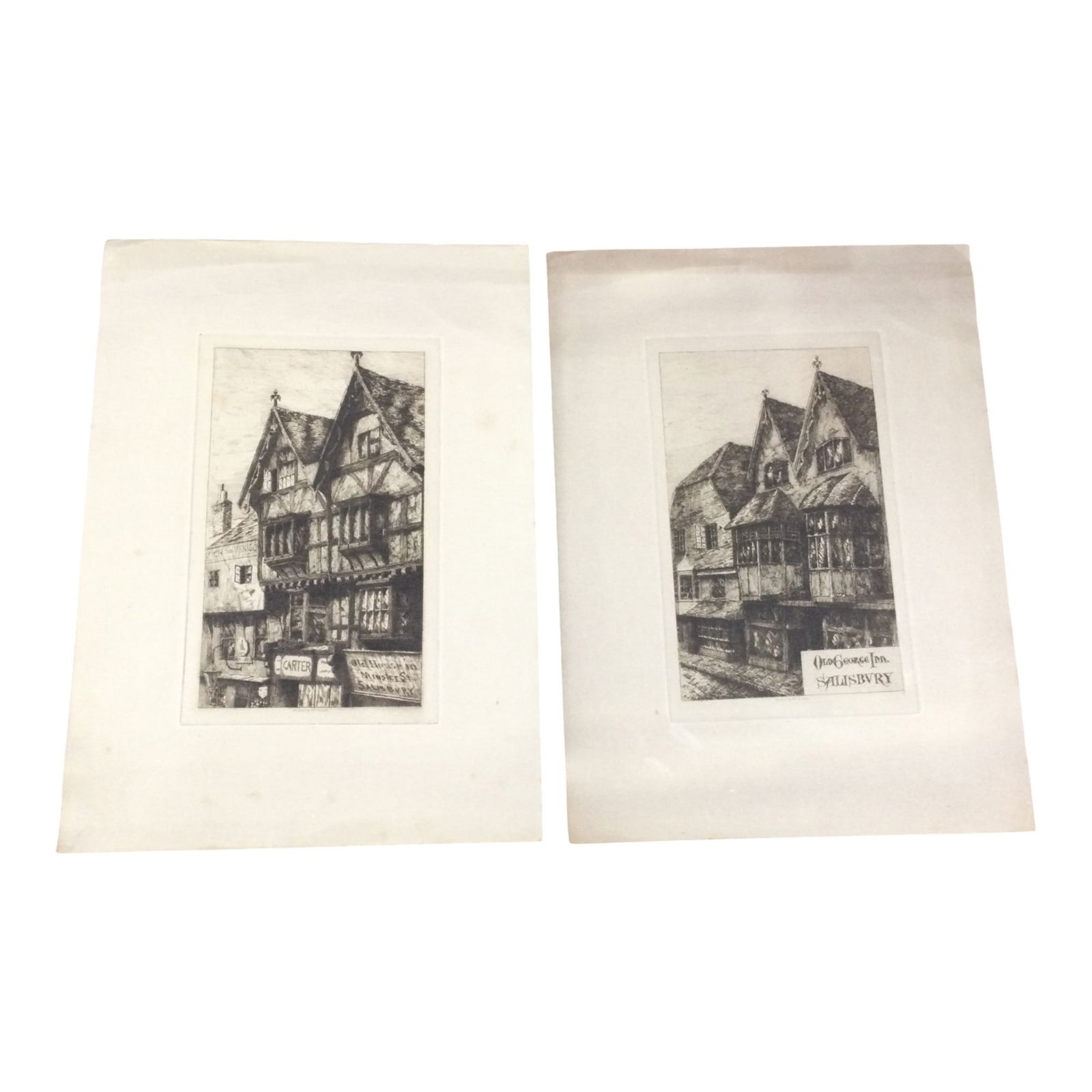 Pair W.M. Brown Litho Etchings (1 of 6)