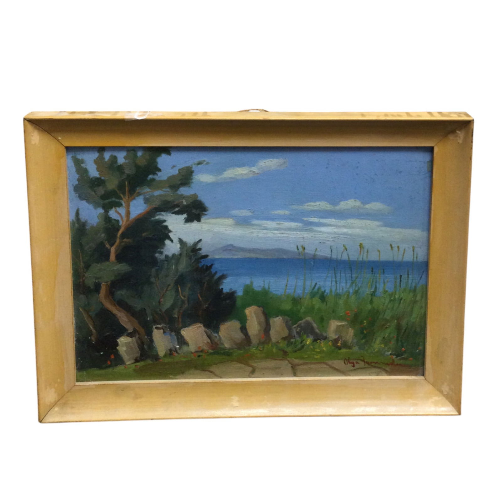 Vintage Lanscape Oil on Board Signed (1 of 2)