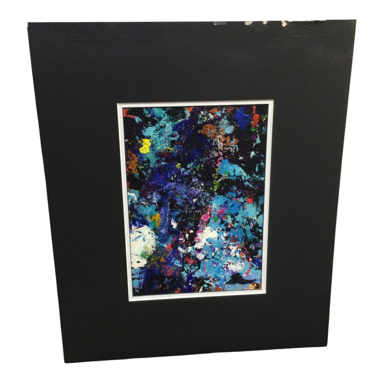 Signed Abstract Oil on Canvas: Signed Mystery Artist (illegible) Abstract Oil on Canvas, unframed. Approx. 25 inches tall x 21 wide.